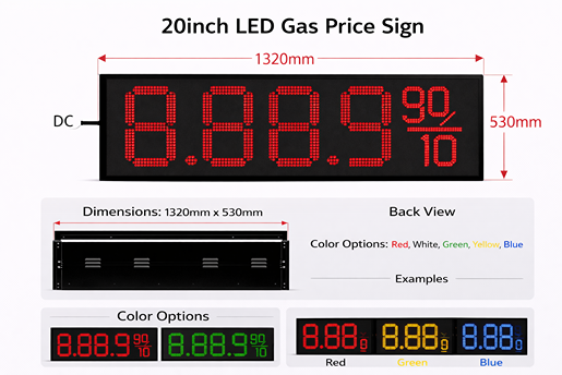 gas price signs20 Inch Ultimate Visibility LED Display